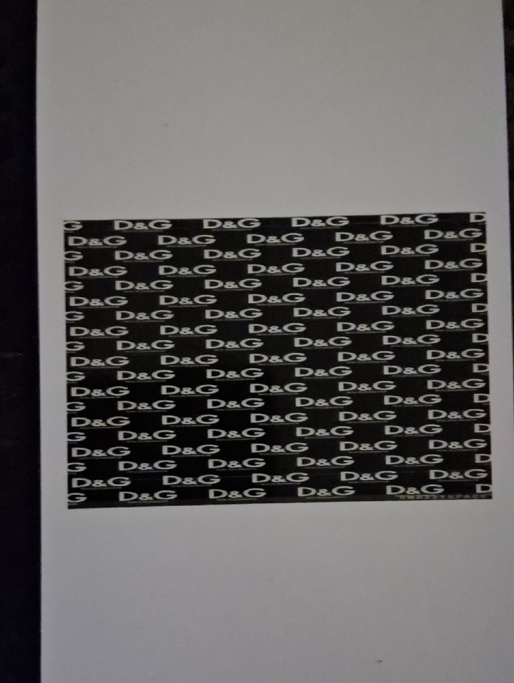 D&G Black and White Logo Debit Card Sticker